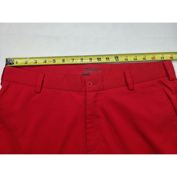 Nike Golf Tour Performance Pants 35x30 Neon Red Flap Pockets Stretch LIMITED USE - Picture 7 of 10